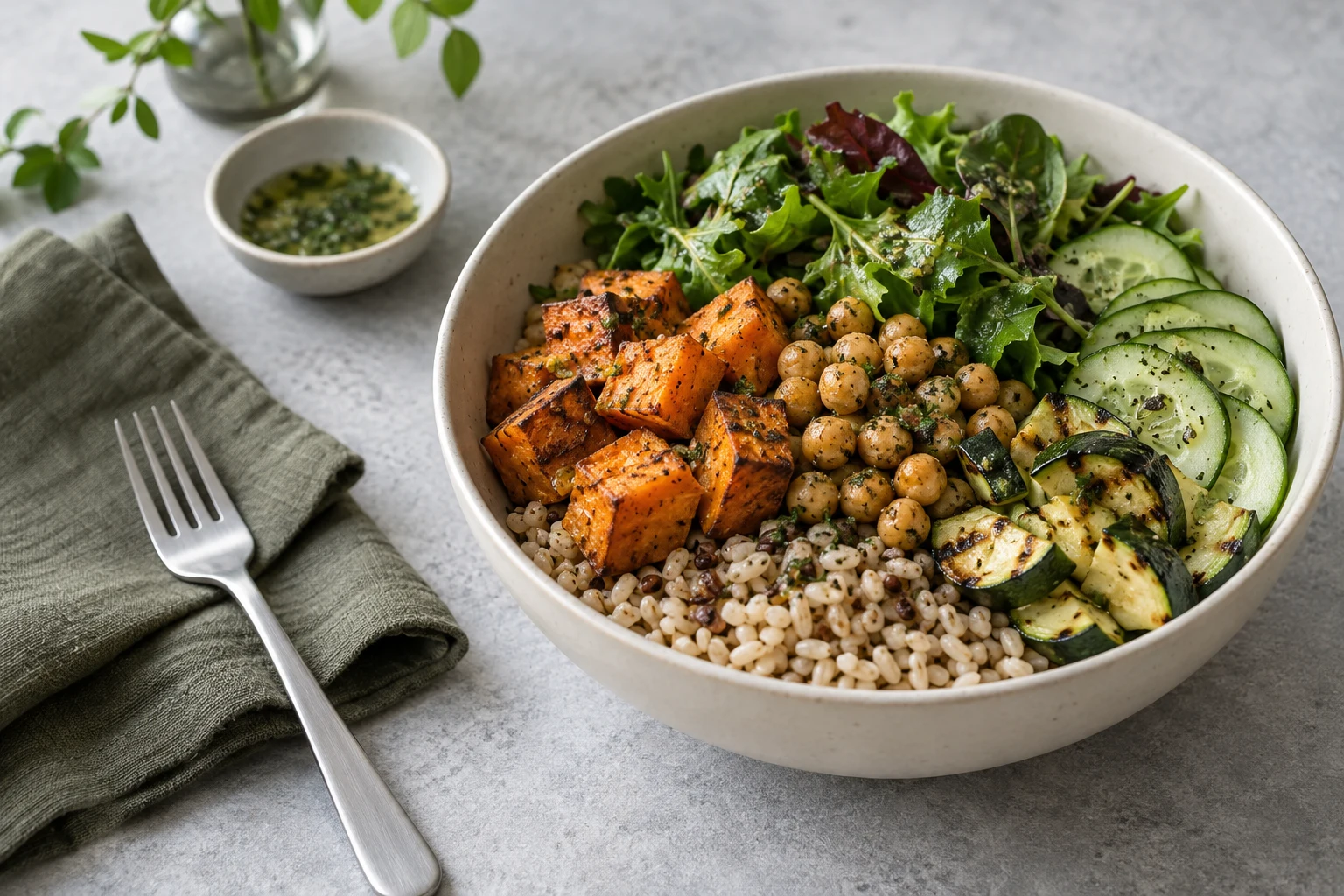 Roasted vegetable bowl